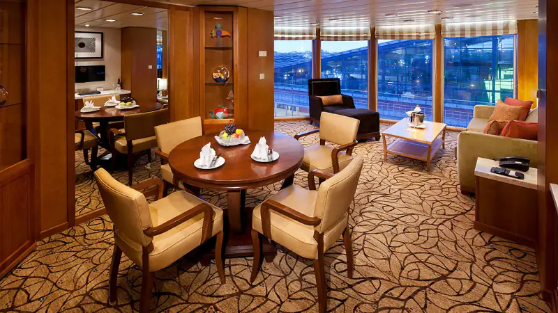 Celebrity Suite living room on sister ship Celebrity Infinity, shown as a category example