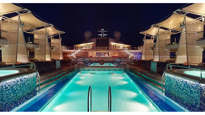 Main outdoor pool deck aboard Celebrity Eclipse