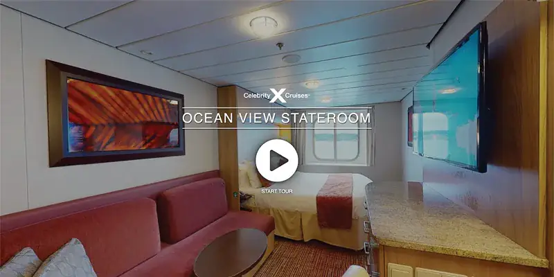 Celebrity Equinox Ocean View Stateroom room-tour still