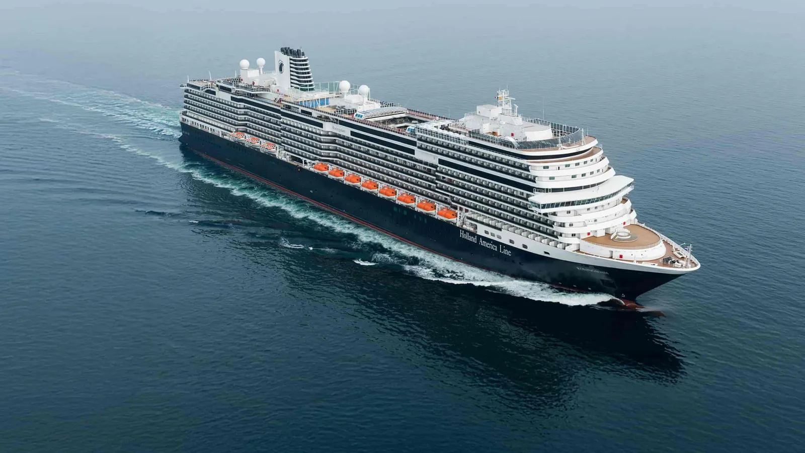 Koningsdam sailing at sea
