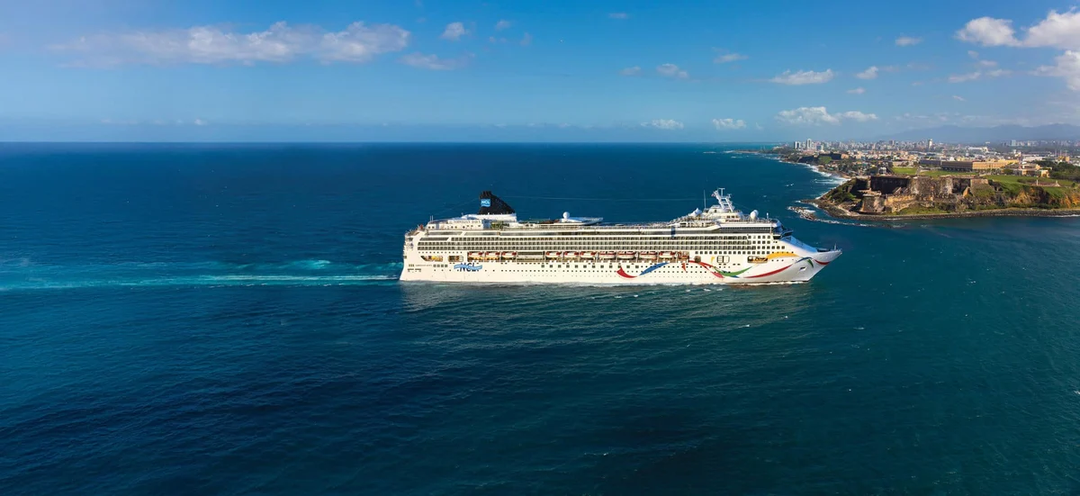 Norwegian Dawn sailing at sea