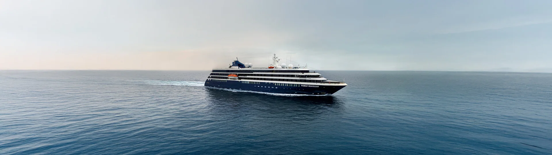 World Traveller sailing across calm open water