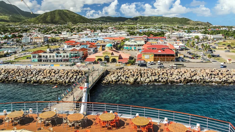 Port Zante cruise pier and Basseterre waterfront in St. Kitts