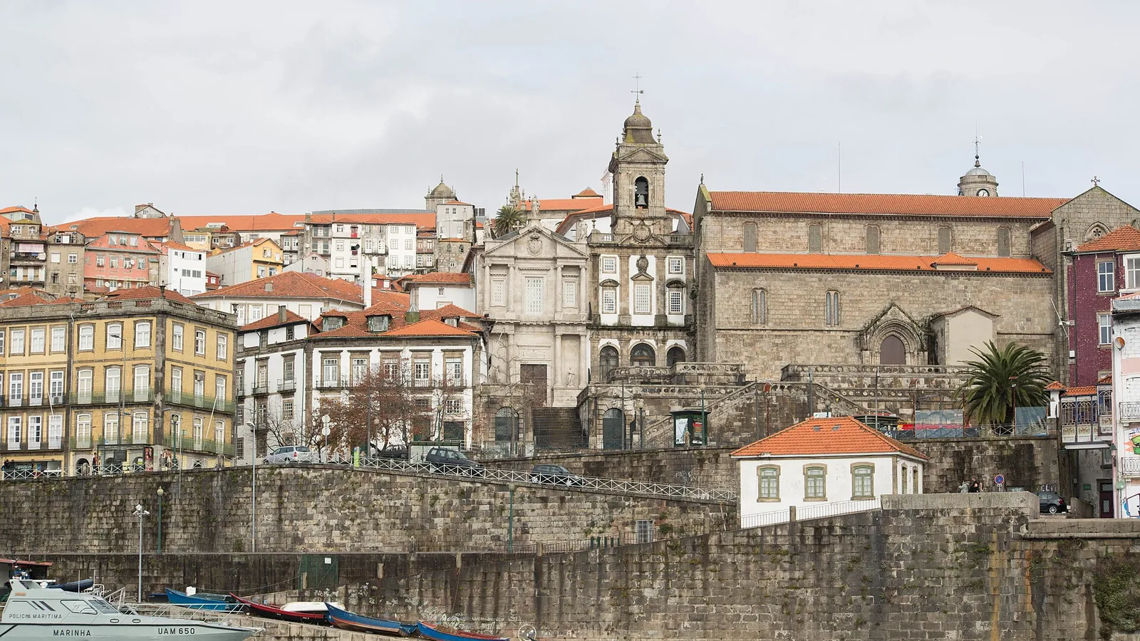 Porto’s historic waterfront and façades seen from the Douro in a 2012 photograph; not an assigned embarkation quay