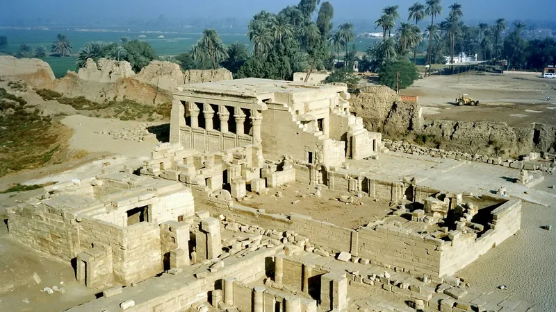 The Dendera temple complex visited from Qena on a Nile cruise