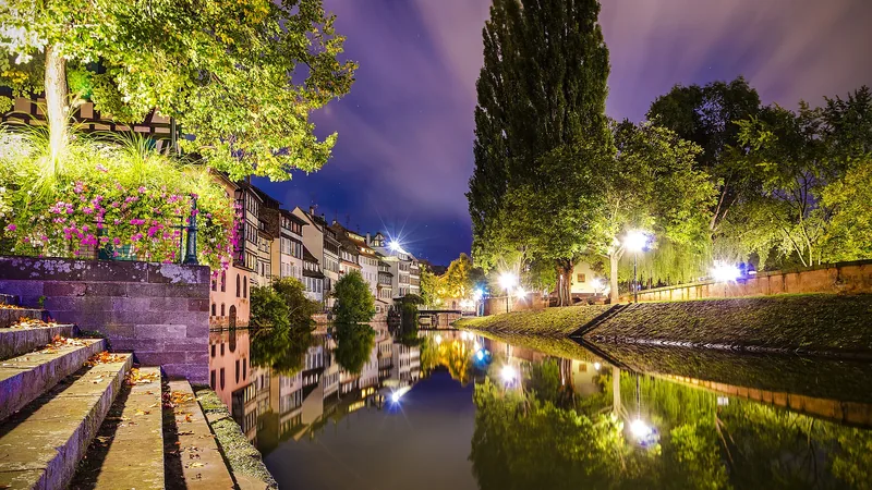 Petite France canals, half-timbered houses, and the Strasbourg skyline
