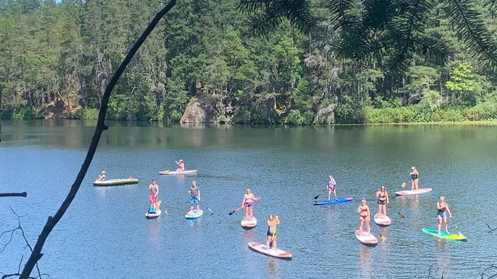 Paddling Thetis Lake excursion
